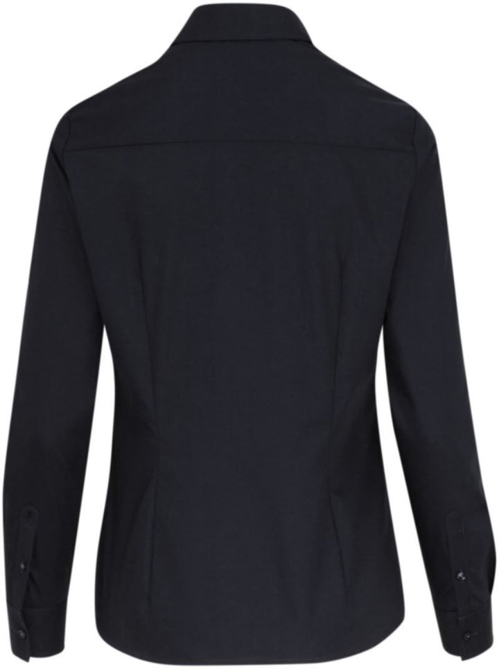 Blouse Regular LSL | Popeline Bluse langarm (black)