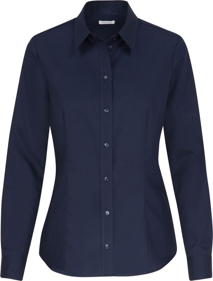 Blouse Regular LSL | Popeline Bluse langarm (navy)