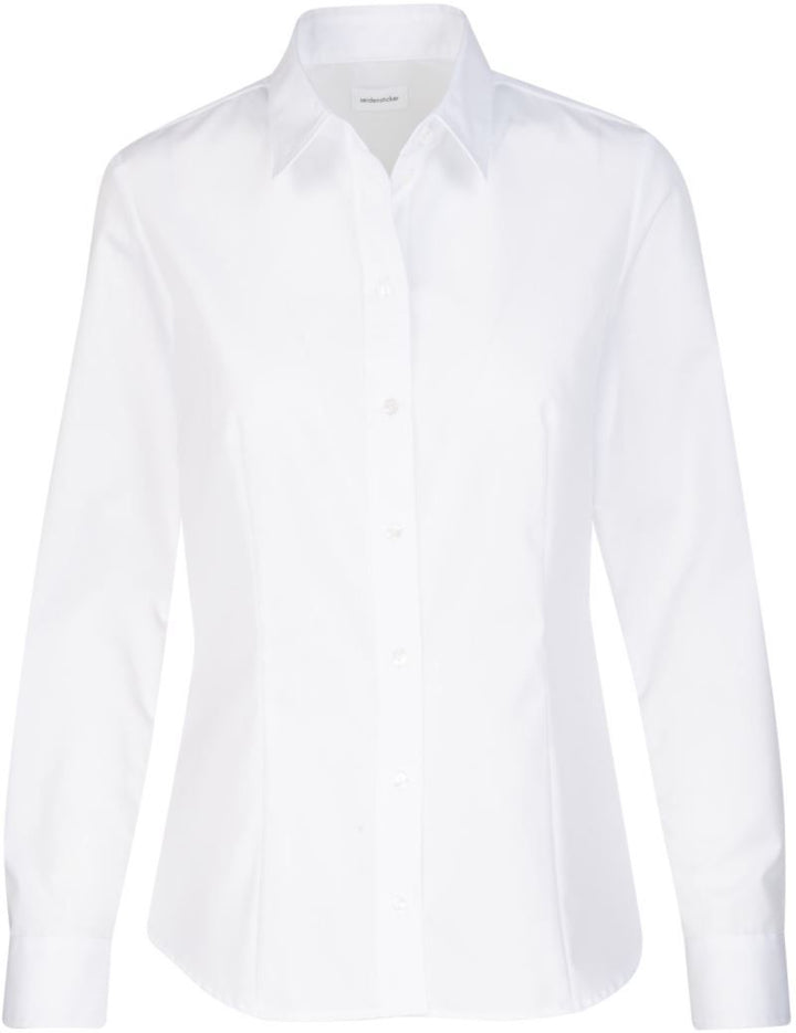 Blouse Regular LSL | Popeline Bluse langarm (white)