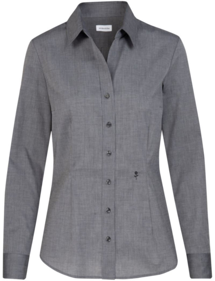 Blouse Slim LSL | Bluse langarm (anthracite)