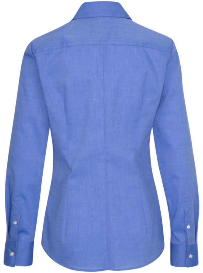 Blouse Slim LSL | Bluse langarm (mid blue)