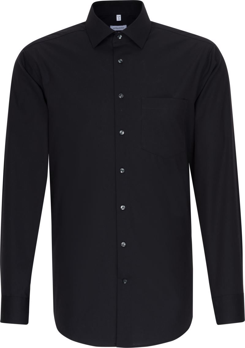 Shirt Regular LSL | Hemd langarm (black)