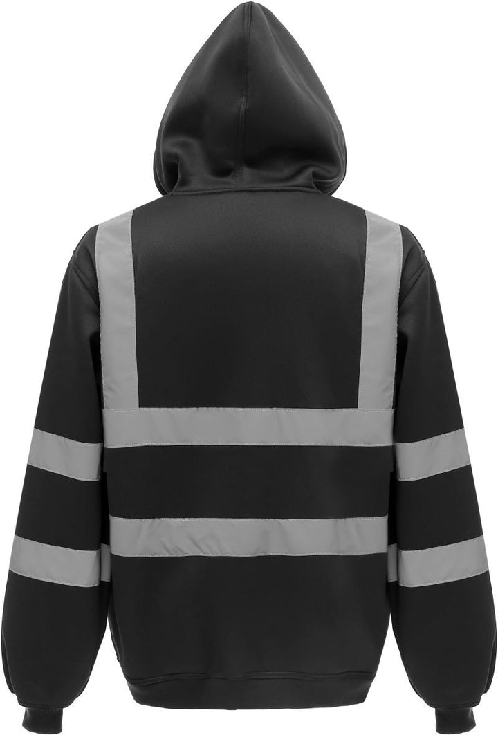HVK 07 | Hi-Vis Kapuzen Sweatjacke (black)