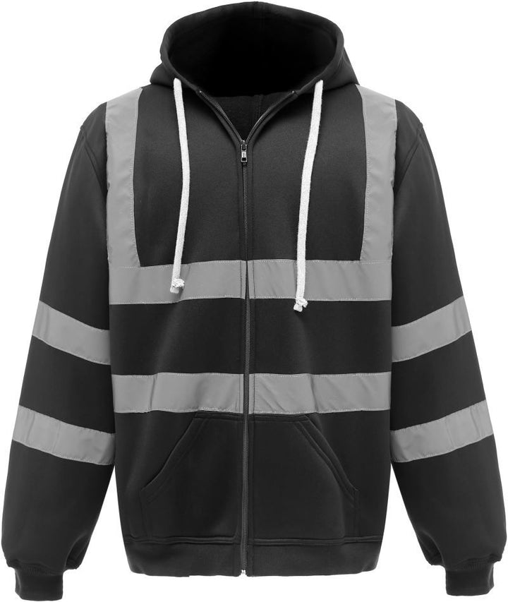 HVK 07 | Hi-Vis Kapuzen Sweatjacke (black)