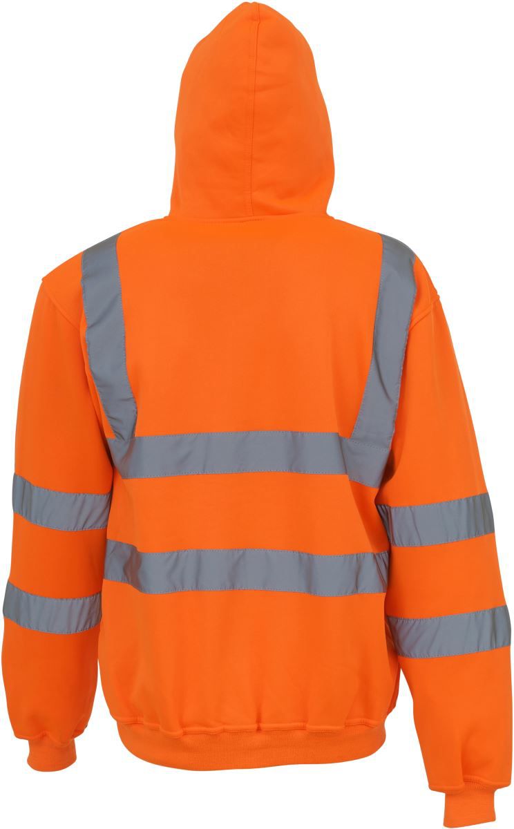 HVK 07 | Hi-Vis Kapuzen Sweatjacke (hi vis orange)