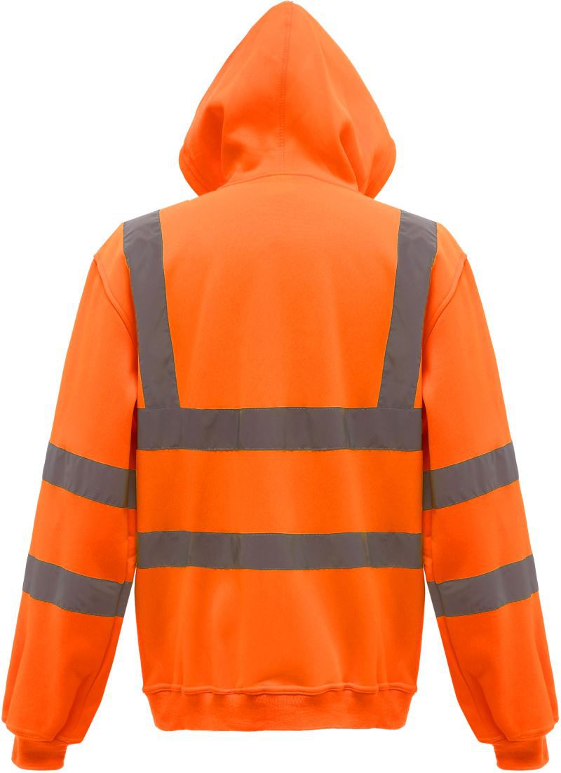 HVK 07 | Hi-Vis Kapuzen Sweatjacke (hi vis orange)