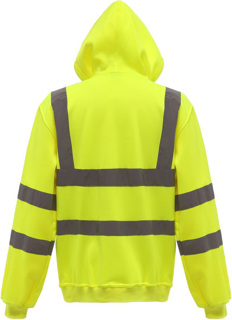 HVK 07 | Hi-Vis Kapuzen Sweatjacke (hi vis yellow)