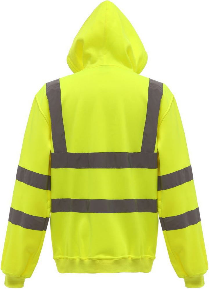 HVK 07 | Hi-Vis Kapuzen Sweatjacke (hi vis yellow)