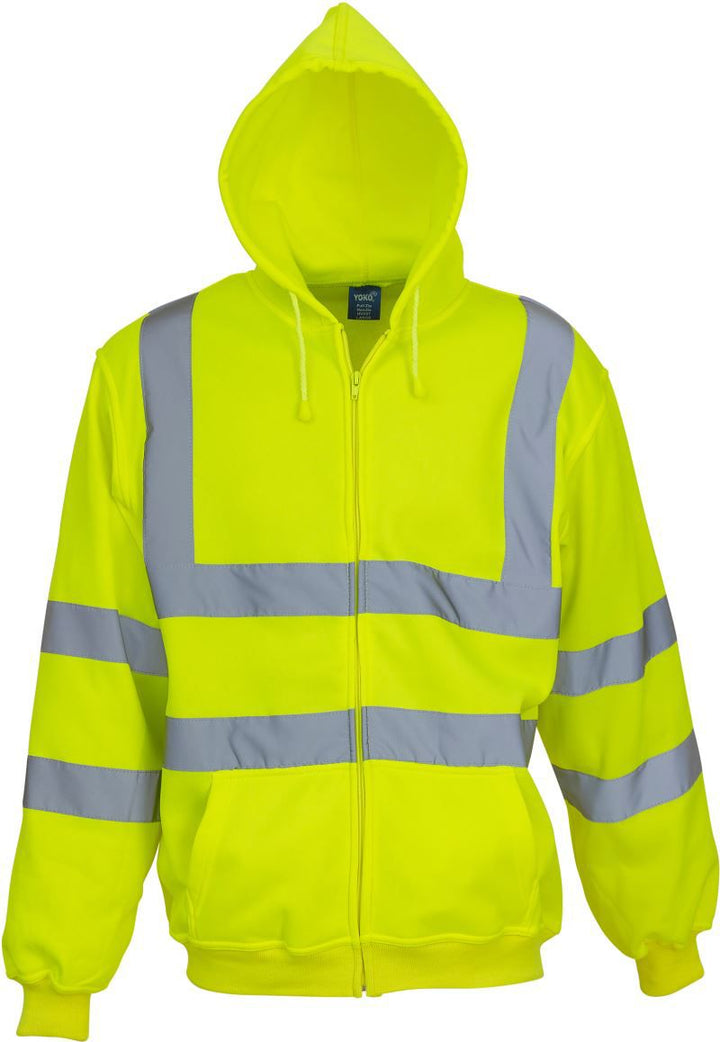 HVK 07 | Hi-Vis Kapuzen Sweatjacke (hi vis yellow)