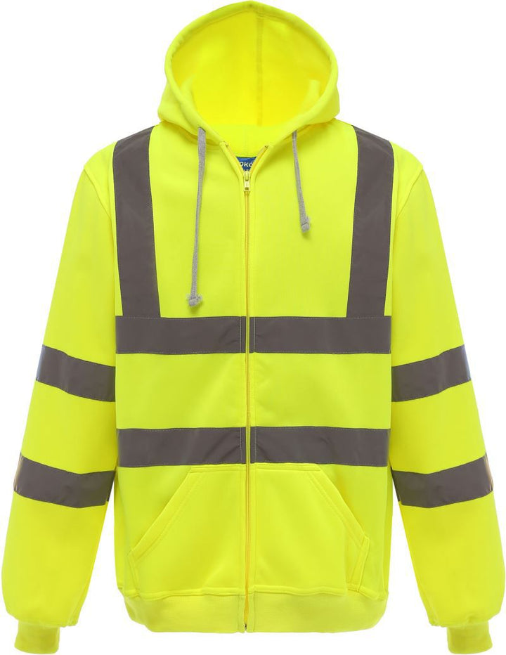 HVK 07 | Hi-Vis Kapuzen Sweatjacke (hi vis yellow)