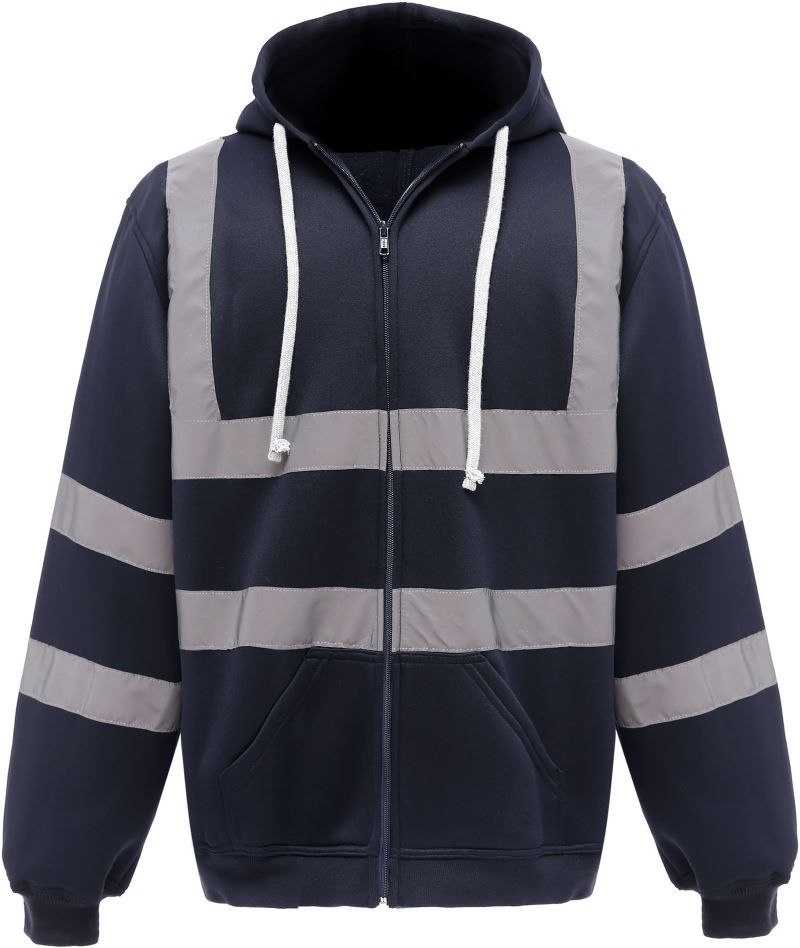 HVK 07 | Hi-Vis Kapuzen Sweatjacke (navy)