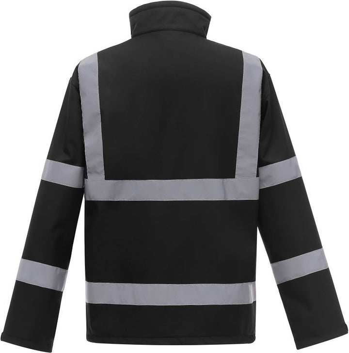 HVK 09 | Hi-Vis Softshell Jacke (black)