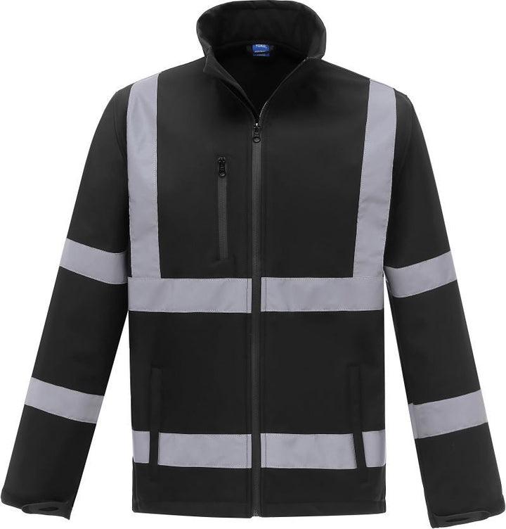 HVK 09 | Hi-Vis Softshell Jacke (black)