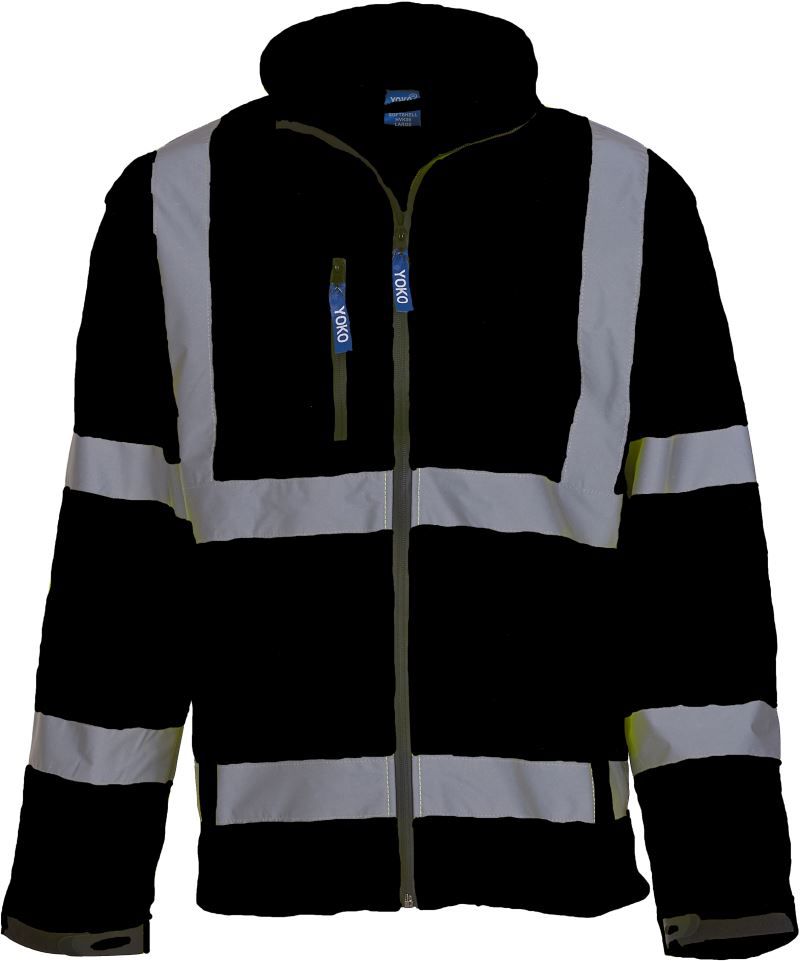 HVK 09 | Hi-Vis Softshell Jacke (black)