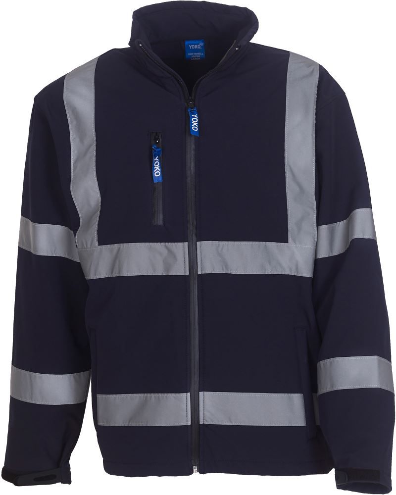 HVK 09 | Hi-Vis Softshell Jacke (navy)