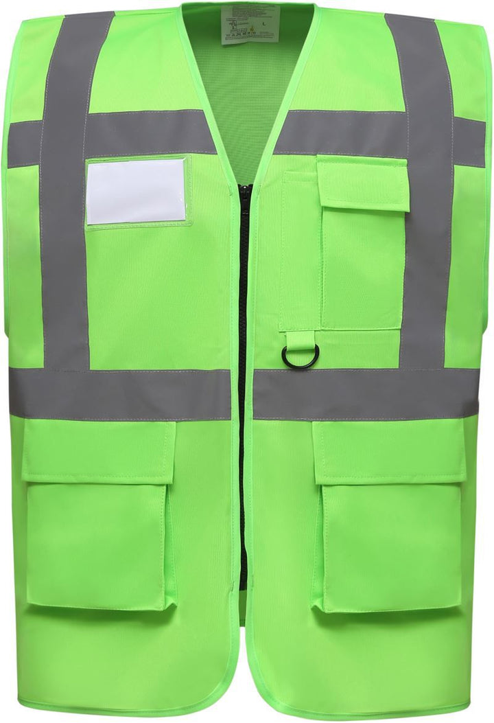 HVW 801 | Hi-Vis Multifunktionsweste (lime)