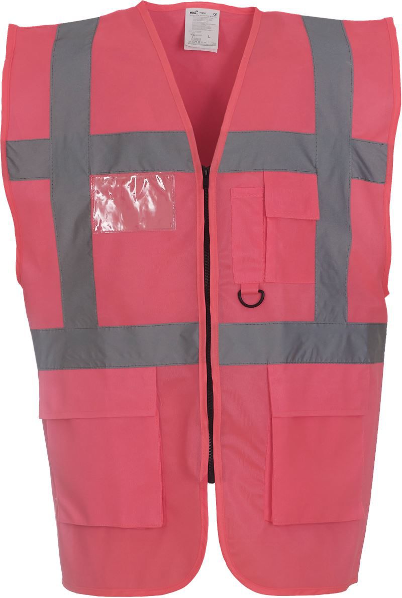 HVW 801 | Hi-Vis Multifunktionsweste (pink)