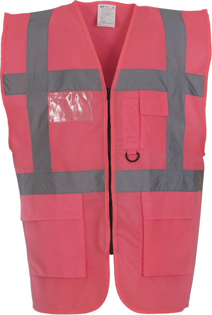 HVW 801 | Hi-Vis Multifunktionsweste (pink)