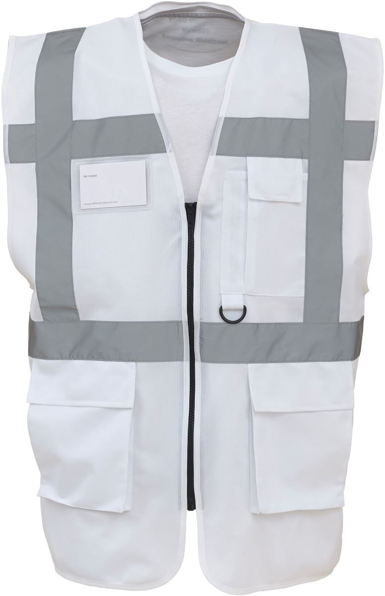 HVW 801 | Hi-Vis Multifunktionsweste (white)