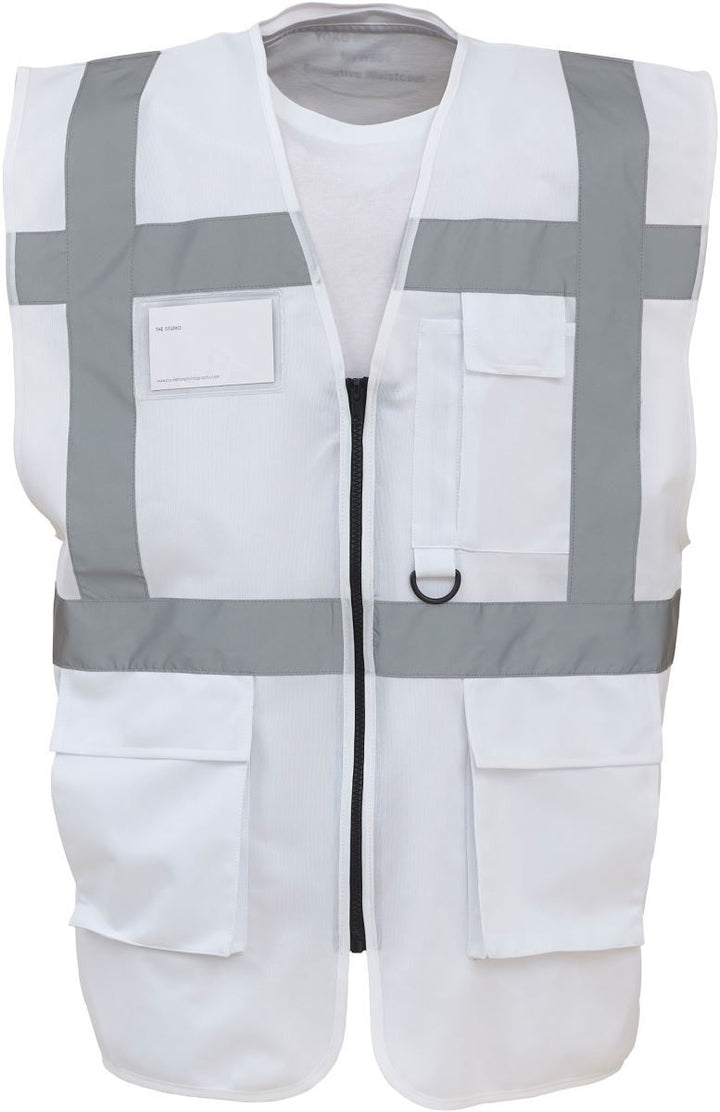 HVW 801 | Hi-Vis Multifunktionsweste (white)